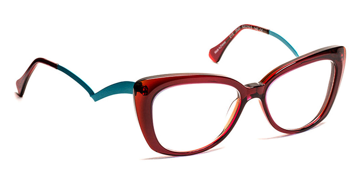 J.F. Rey® Eve JR Eve 3520 53 - 3520 Burgundy Blue/Turquoise Eyeglasses