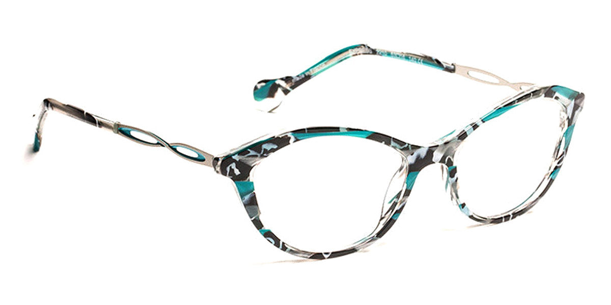 J.F. Rey® Express JR Express 2210 53 - 2210 Blue Recode/Temple Silver/Turquoise Eyeglasses