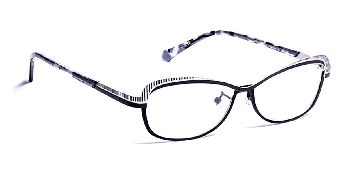 J.F. Rey® Falko JR Falko 0013 52 - 0013 Shiny Black/Silver/Matte Black Eyeglasses