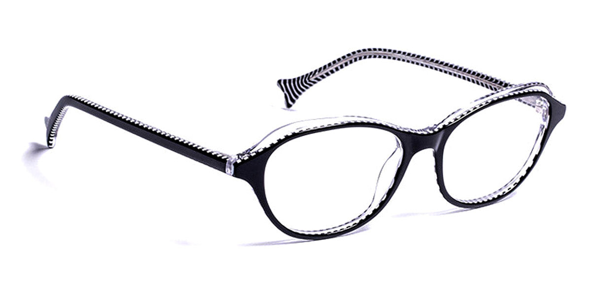 J.F. Rey® Fizz JR Fizz 0010 52 - 0010 Black/Black White Striped Eyeglasses