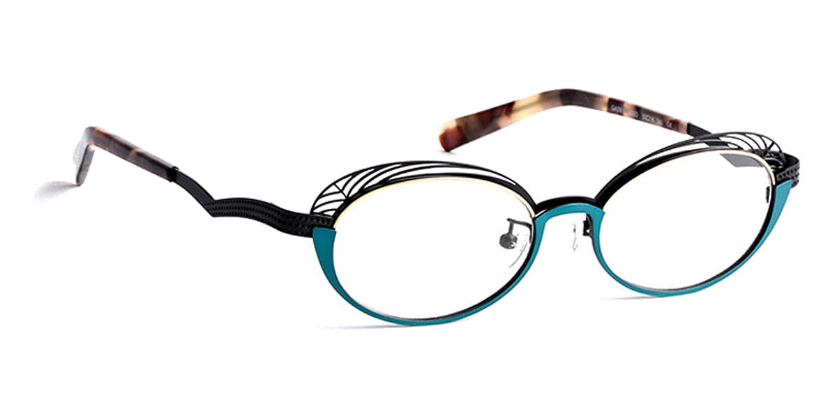 J.F. Rey® Gabby JR Gabby 4003 50 - 4003 Black/Gold/Green Duck Eyeglasses