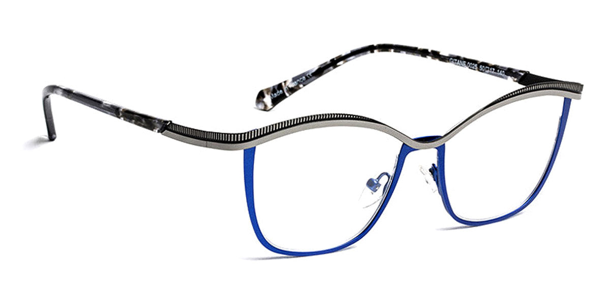 J.F. Rey® Gitane JR Gitane 0025 50 - 0025 Shiny Ruthenium/Matte Black/Blue Eyeglasses