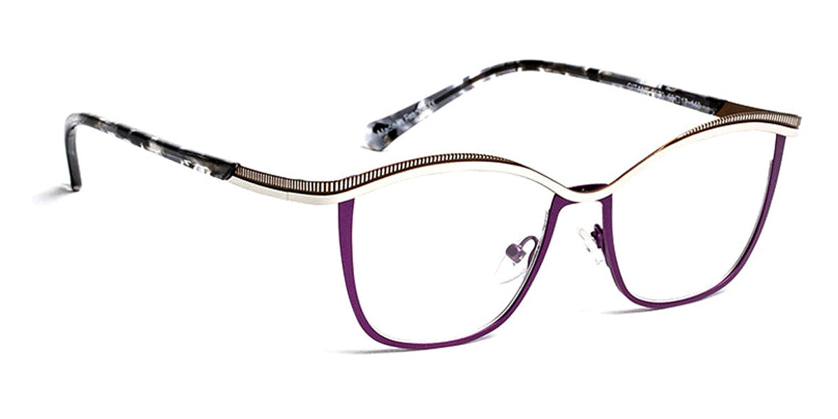 J.F. Rey® Gitane JR Gitane 6570 50 - 6570 Shiny Silver/Safran/Purple Eyeglasses