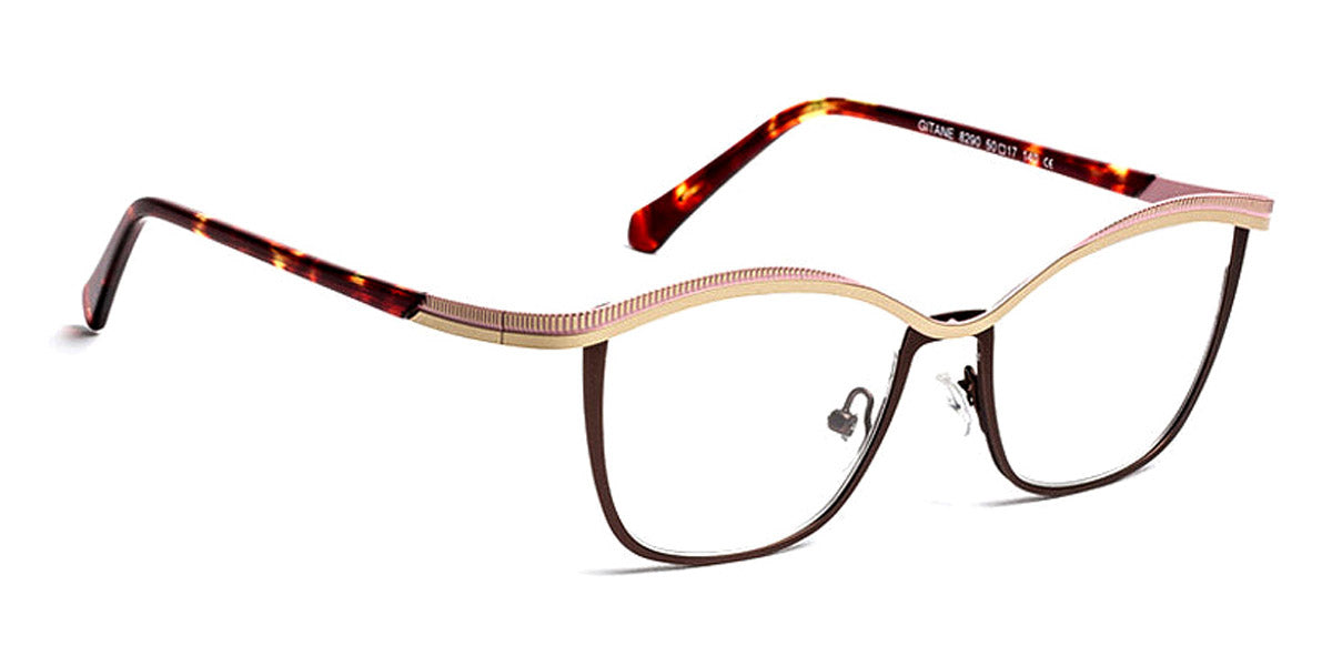 J.F. Rey® Gitane JR Gitane 8290 50 - 8290 Shiny Gold/Light Pink/Brown Eyeglasses