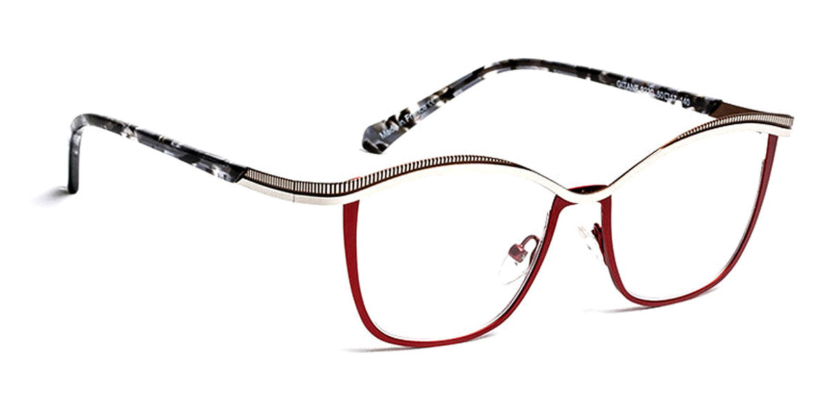 J.F. Rey® Gitane JR Gitane 9230 50 - 9230 Shiny Silver/Brown/Red Eyeglasses