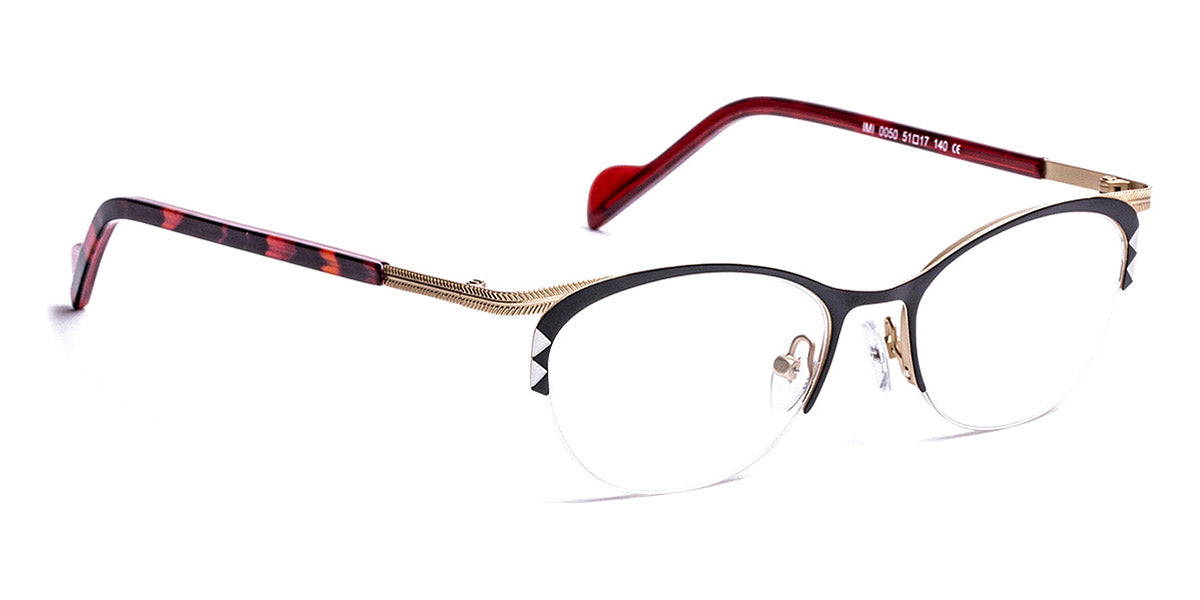 J.F. Rey® Imi JR Imi 0050 51 - 0050 Black/Satin Gold/Silver Eyeglasses