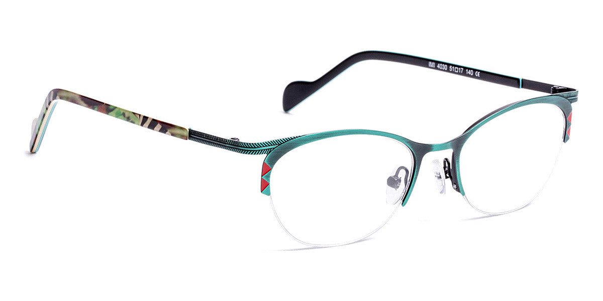 J.F. Rey® Imi JR Imi 4030 51 - 4030 Brushed Emerauld/Red Eyeglasses