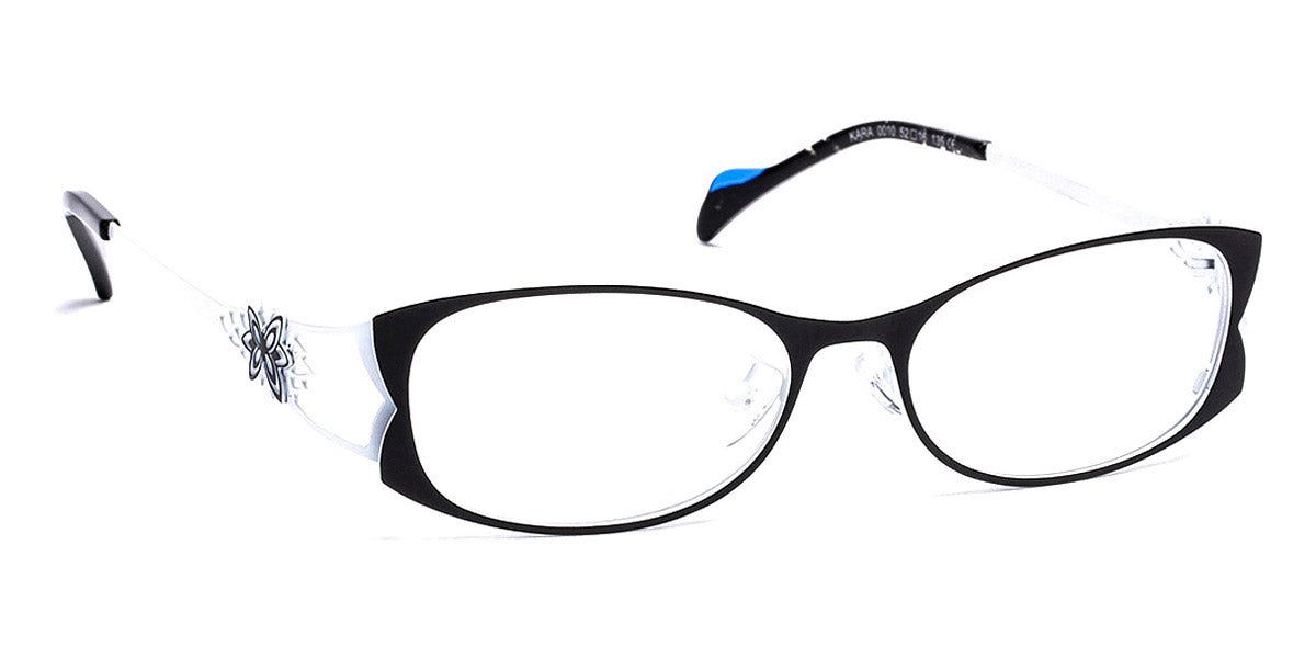 J.F. Rey® Kara JR Kara 0010 52 - 0010 Black/White Eyeglasses