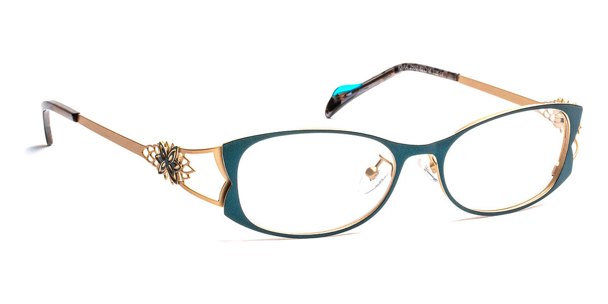 J.F. Rey® Kara JR Kara 2550 52 - 2550 Blue Duck/Satin Gold Eyeglasses