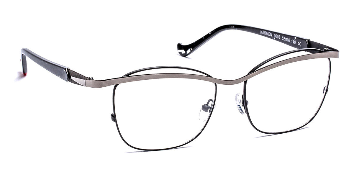 J.F. Rey® Karmen JR Karmen 0005 52 - 0005 Black/Shiny Ruthenium Eyeglasses