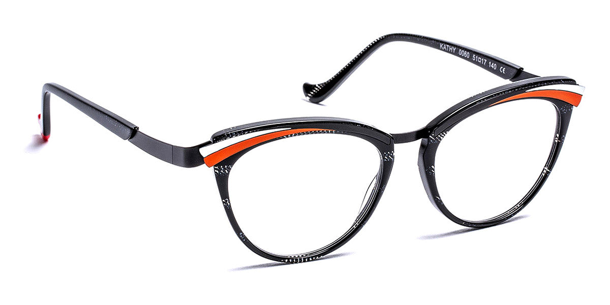 J.F. Rey® Kathy JR Kathy 0060 51 - 0060 Nice Black/Neon Orange Eyeglasses