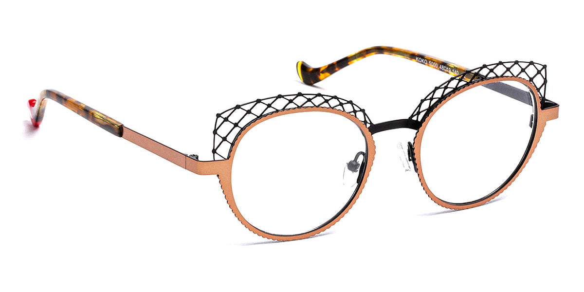 J.F. Rey® Koko JR Koko 5000 48 - 5000 Pink Gold/Black Eyeglasses