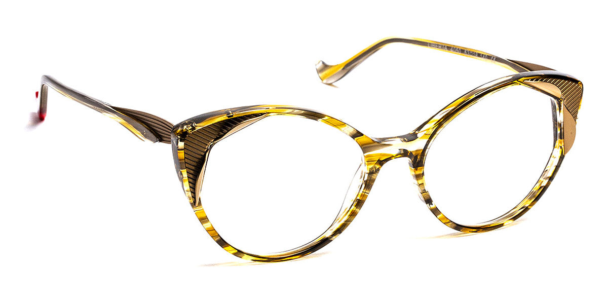 J.F. Rey® Liberta JR Liberta 4050 53 - 4050 Stripes Khaki/Metal Khaki/Gold Eyeglasses