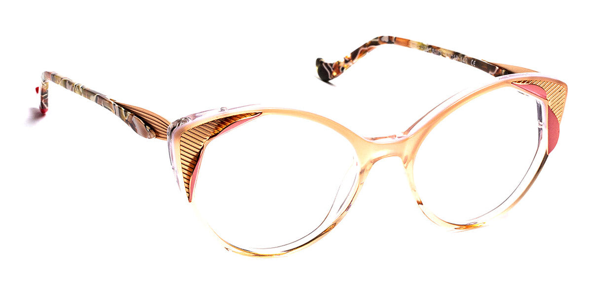 J.F. Rey® Liberta JR Liberta 8085 53 - 8085 Peach/Metal Pink Eyeglasses