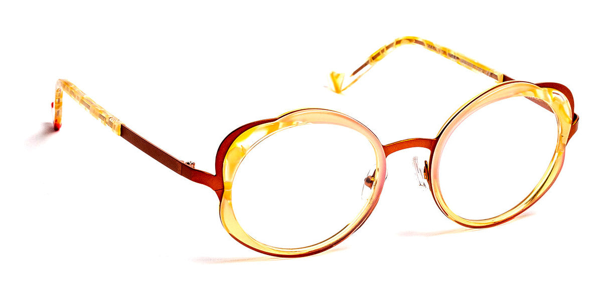 J.F. Rey® Maguy JR Maguy 6065 48 - 6065 Flower Peach/Satin Brown Eyeglasses