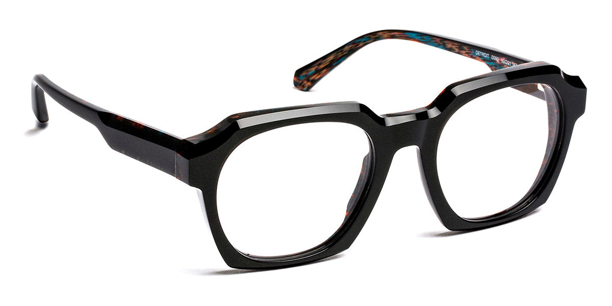 J.F. Rey® Detroit JR Detroit 0092 53 - 0092 Black/Demi Blue and Red Eyeglasses