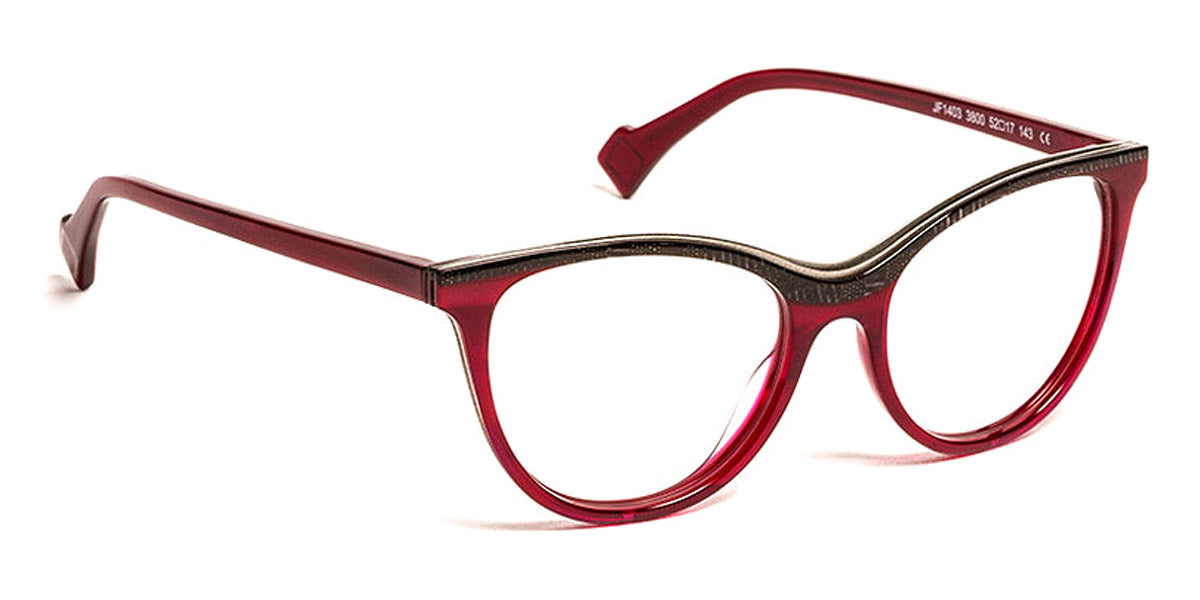 J.F. Rey® JF1403 JR JF1403 3800 52 - 3800 Red/Black/Silver Eyeglasses