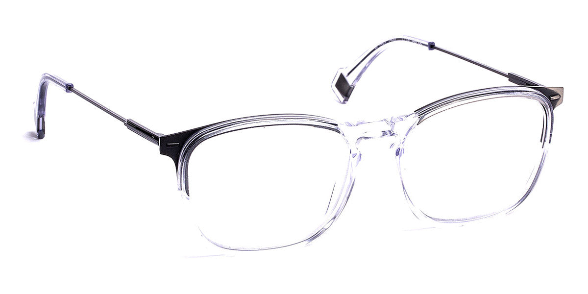 J.F. Rey® JF1481 JR JF1481 1400SL 55 - 1400SL Limited Crystal/Black/Brushed Silver Eyeglasses