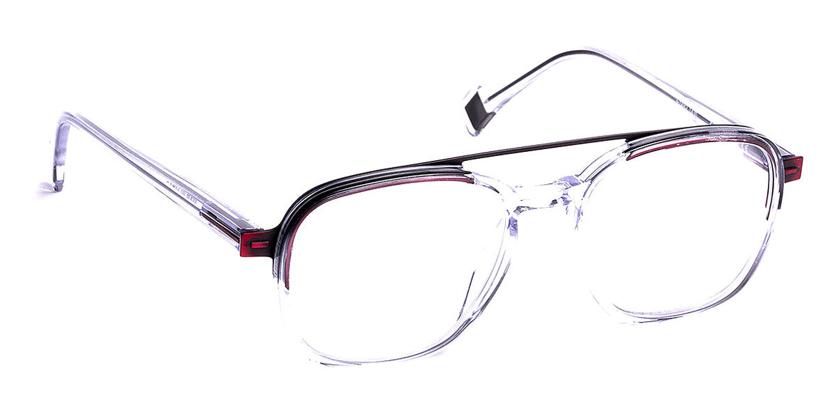 J.F. Rey® JF1482 JR JF1482 1430 51 - 1430 Crystal/Red Eyeglasses