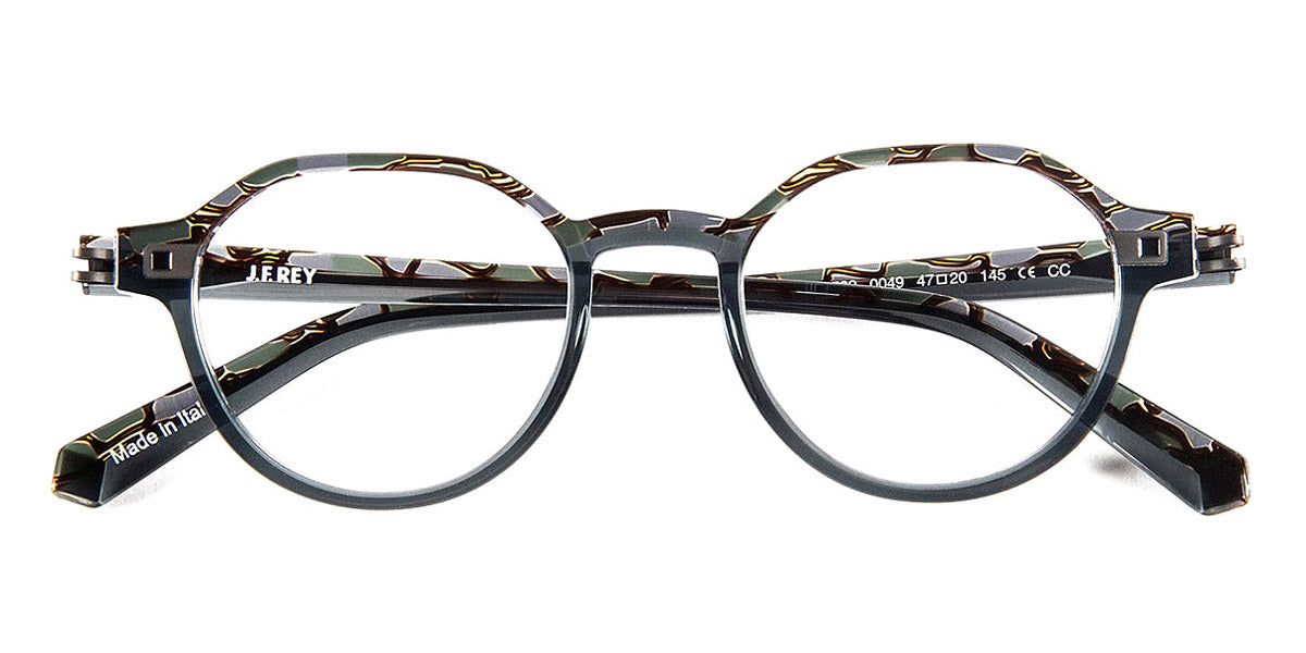 J.F. Rey® JF1532 JR JF1532 0049 47 - 0049 Black and Gray Graphic Eyeglasses