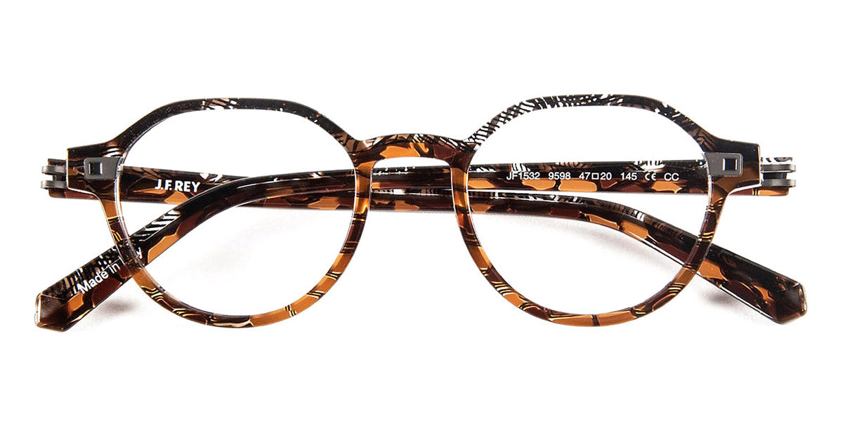 J.F. Rey® JF1532 JR JF1532 9598 47 - 9598 Demi/Brown Graphic Eyeglasses