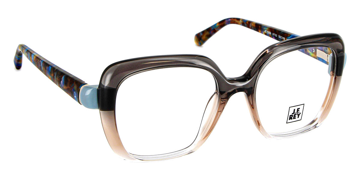 J.F. Rey® Jf1569 JR JF1569 9722 50 - 9722 Brown Gradient / Blue Pastel Eyeglasses