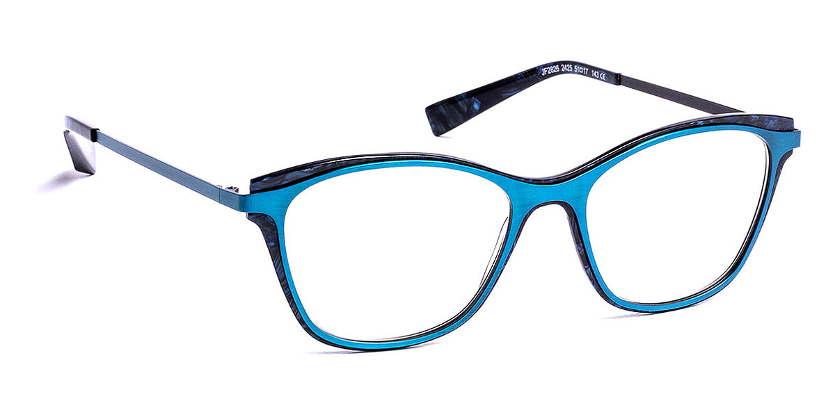 J.F. Rey® JF2826 JR JF2826 2425 51 - 2425 Brushed Turquoise/Dark Blue Eyeglasses