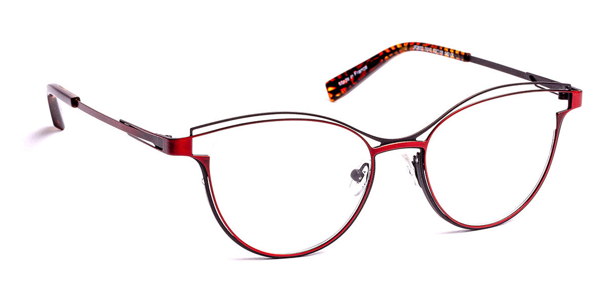 J.F. Rey® JF2832 JR JF2832 3010 52 - 3010 Brushed Red/Black Eyeglasses