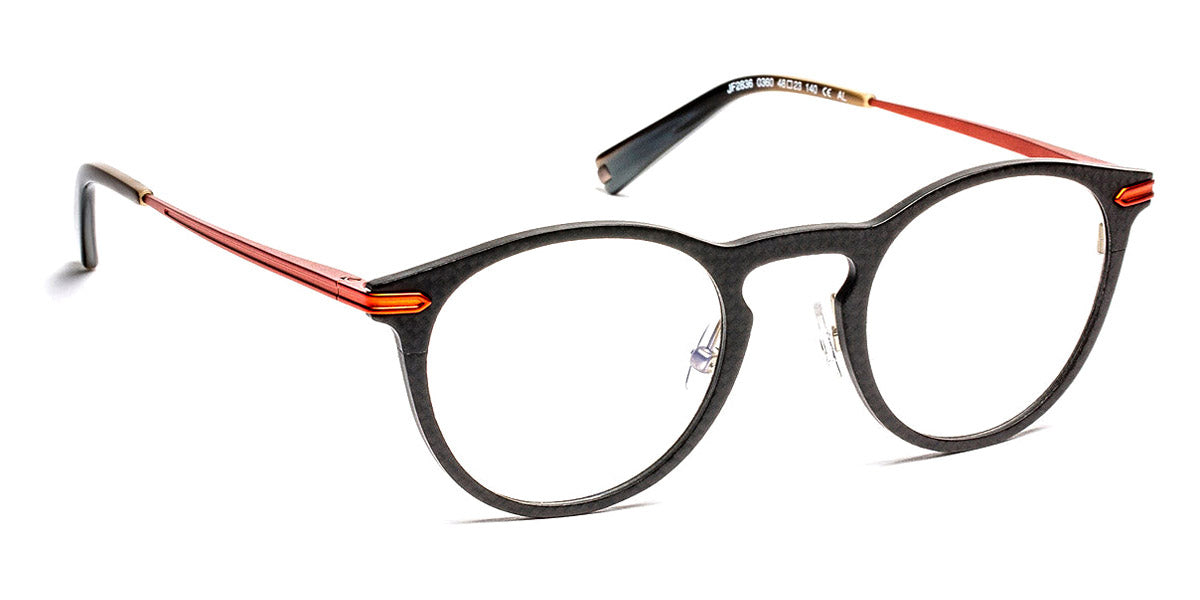 J.F. Rey® JF2836 JR JF2836 0360 48 - 0360 Carbon/Fiber Glass Silver/Orange Eyeglasses