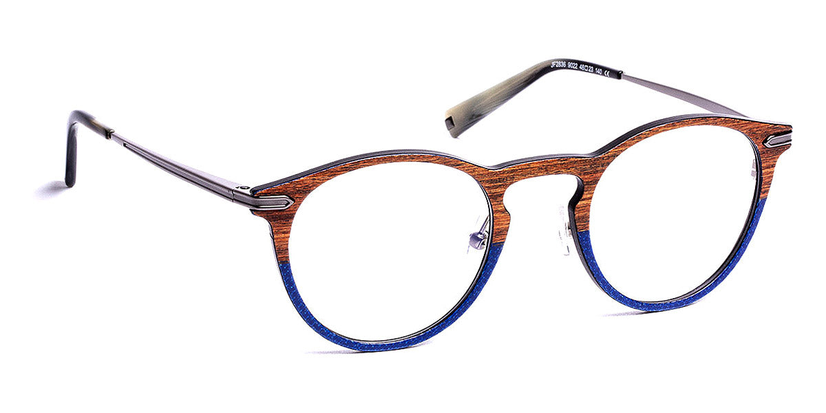 J.F. Rey® JF2836 JR JF2836 9022 48 - 9022 Brown Wood/Carbon Blue Eyeglasses