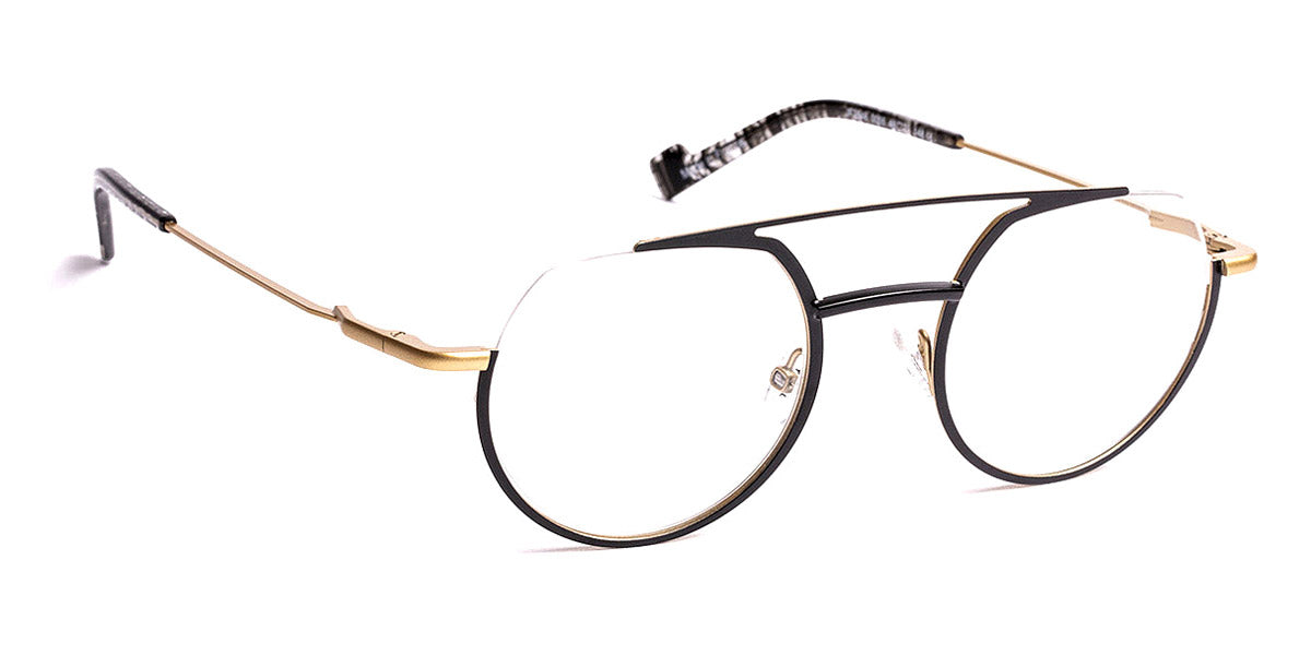 J.F. Rey® JF2848 JR JF2848 0055 48 - 0055 Black/Antic Gold Eyeglasses