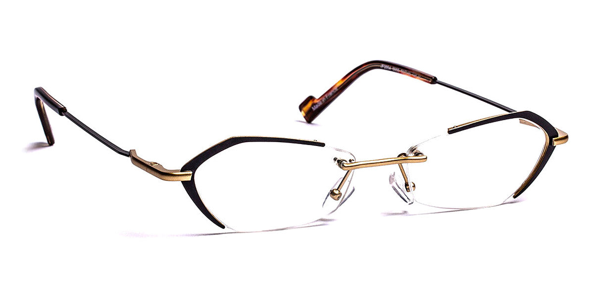 J.F. Rey® JF2854 JR JF2854 0055 53 - 0055 Satined Black/Pink Gold Satined Eyeglasses