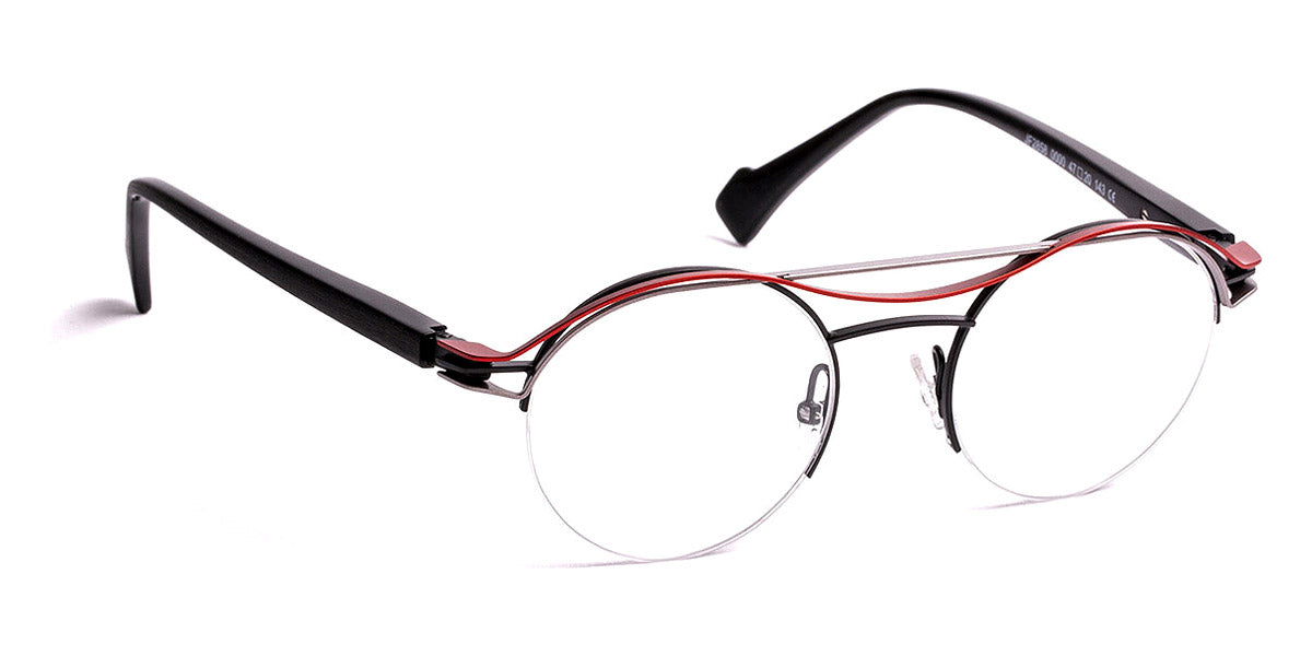 J.F. Rey® JF2858 JR JF2858 0000 47 - 0000 Black/Red Eyeglasses