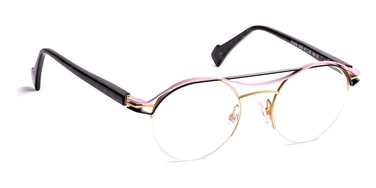 J.F. Rey® JF2858 JR JF2858 5000 47 - 5000 Shiny Yellow Gold/Black Eyeglasses