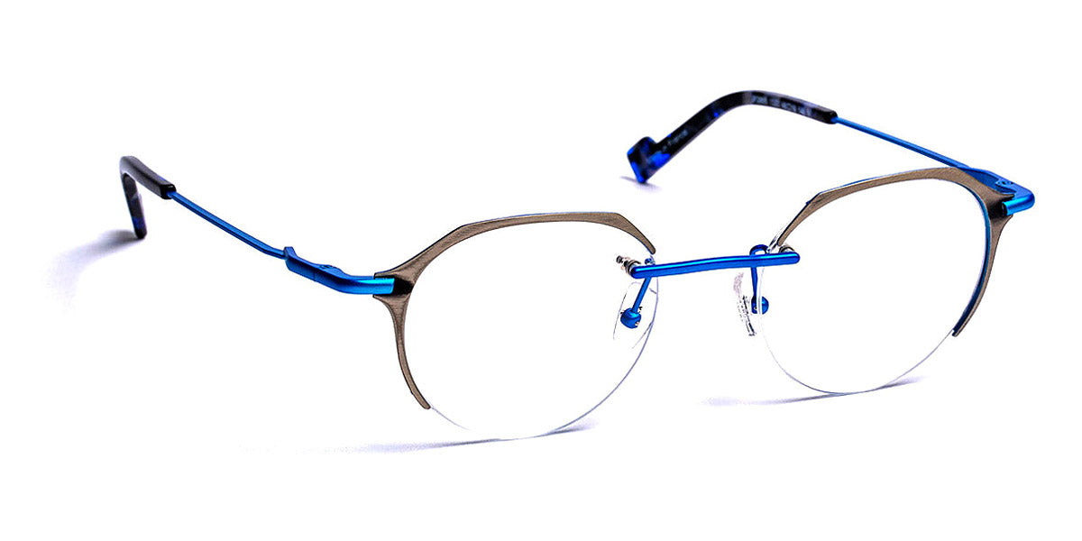 J.F. Rey® JF2865 JR JF2865 1320 48 - 1320 Brushed Silver/Blue Klein Eyeglasses