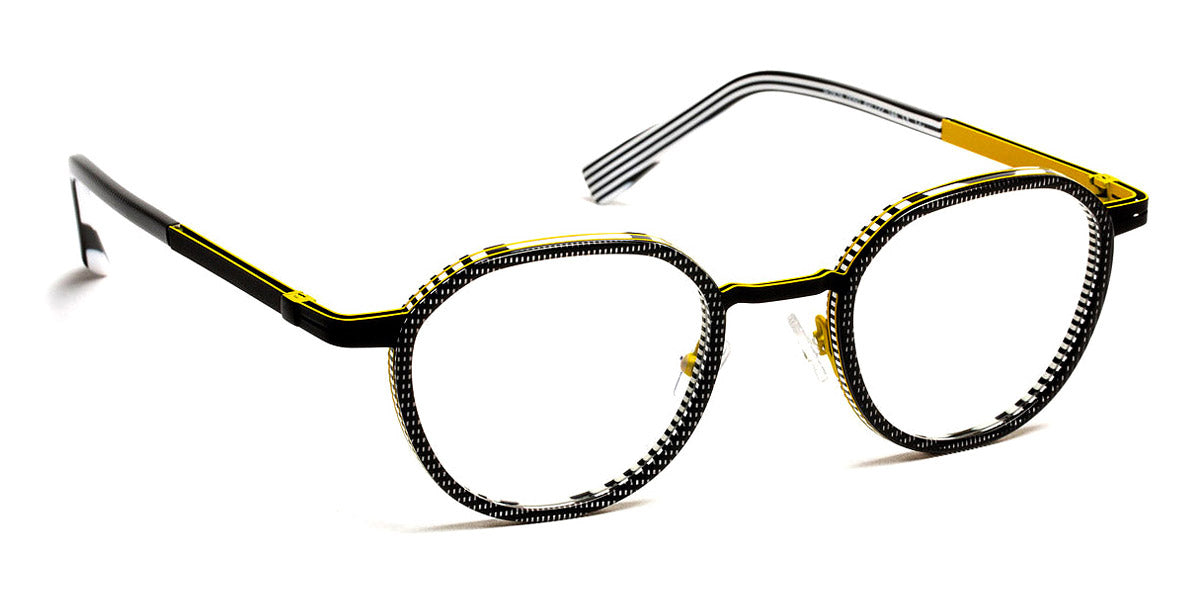 J.F. Rey® JF2876 JR JF2876 0050 49 - 0050 BLACK 3D/BLACK/YELLOW Eyeglasses