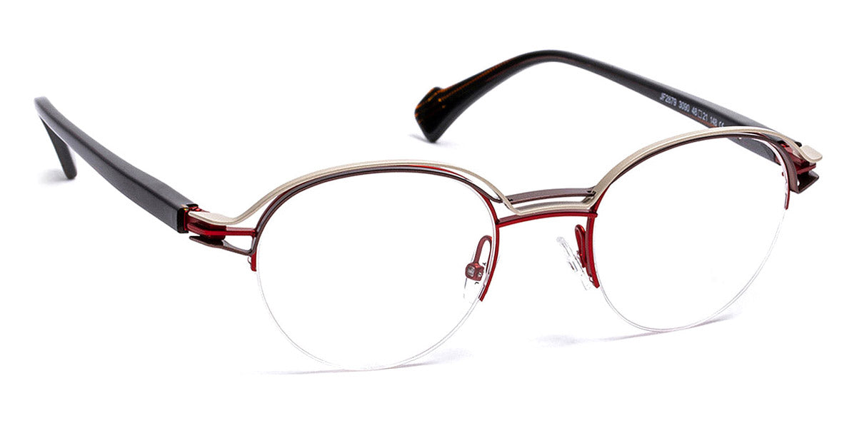 J.F. Rey® JF2879 JR JF2879 3090 48 - 3090 Red/Silver/Hazelnut Eyeglasses