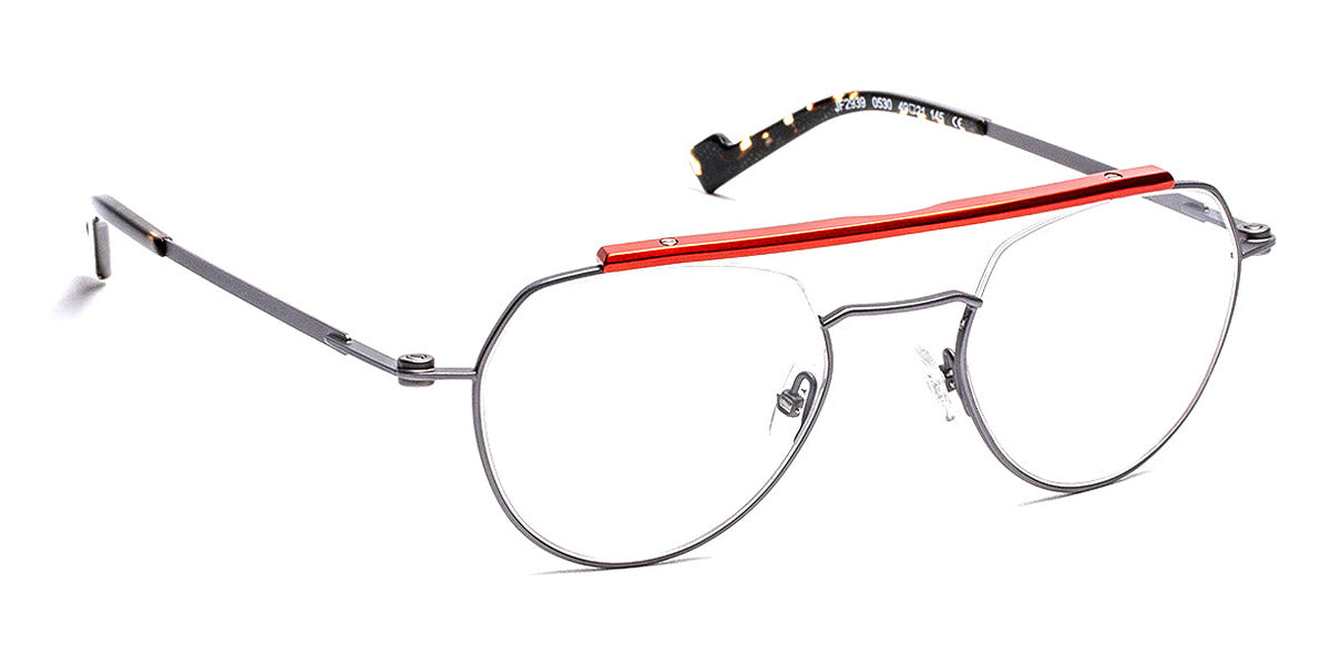 J.F. Rey® JF2939 JR JF2939 0530 49 - 0530 Dark Gunmetal/Alu Top Red Eyeglasses