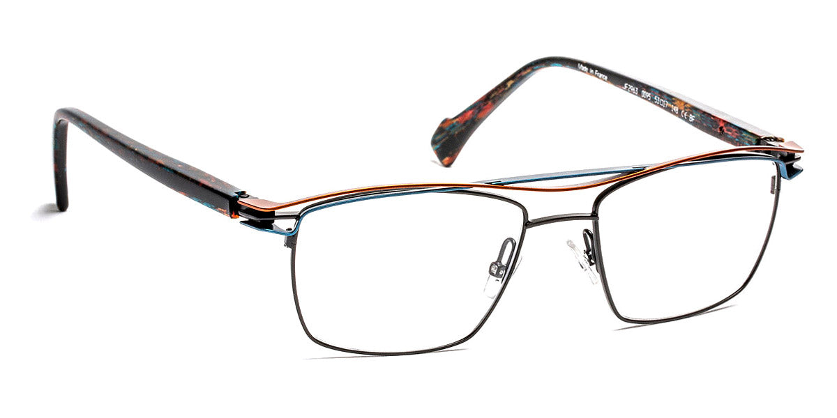 J.F. Rey® JF2963 JR JF2963 0095 53 - 0095 Black/Toffee/Blue Gray Eyeglasses