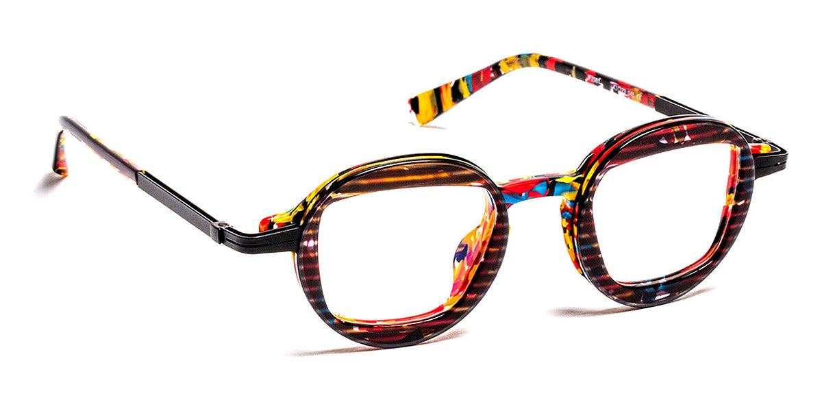 J.F. Rey® JF2981 JR JF2981 0035 43 - 0035 Stripes Black/Red/Yellow Eyeglasses