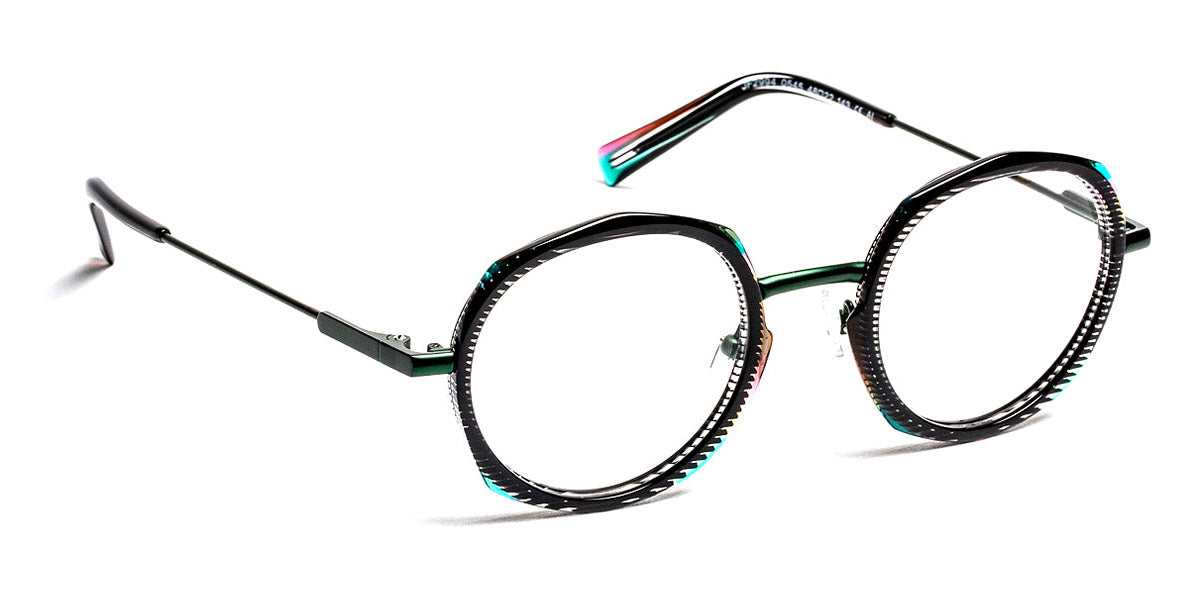 J.F. Rey® JF2994 JR JF2994 0545 48 - 0545 Stripes Black/Demi Green Eyeglasses