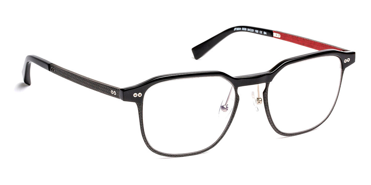 J.F. Rey® JF3004 JR JF3004 0030 54 - 0030 Black/Carbon/Fiber Glasses Red Eyeglasses