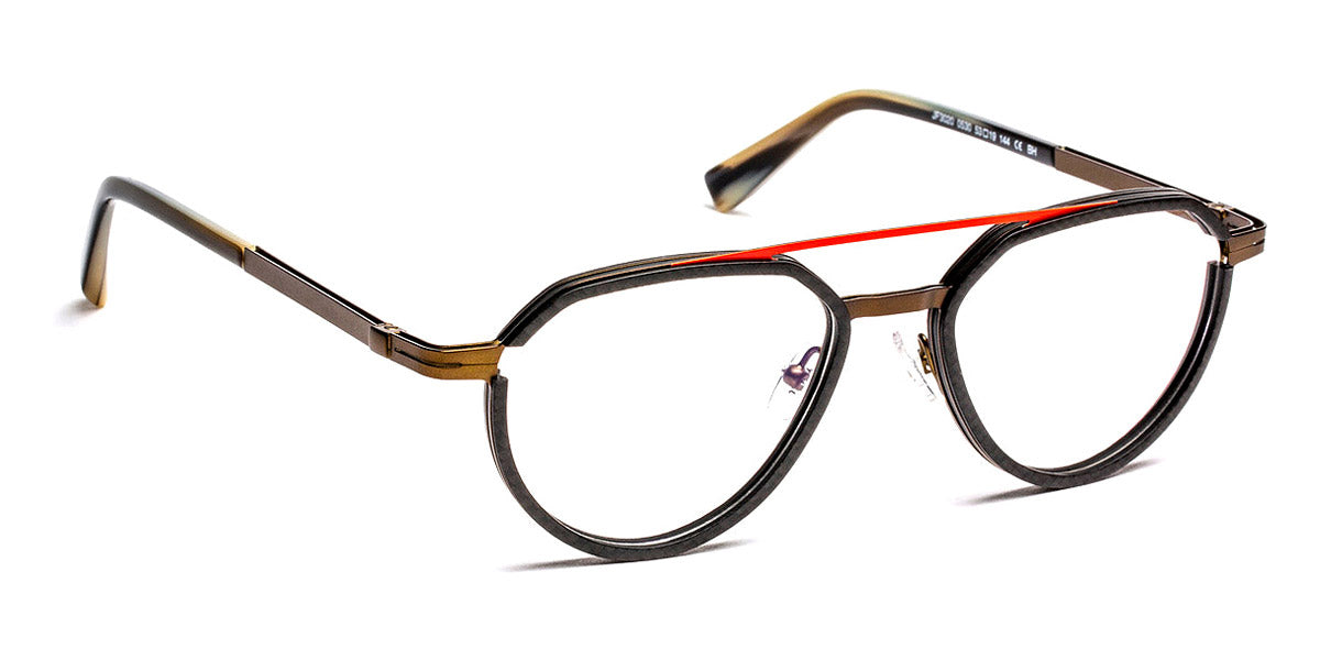 J.F. Rey® JF3020 JR JF3020 0530 53 - 0530 Carbon/Red/Khaki Eyeglasses