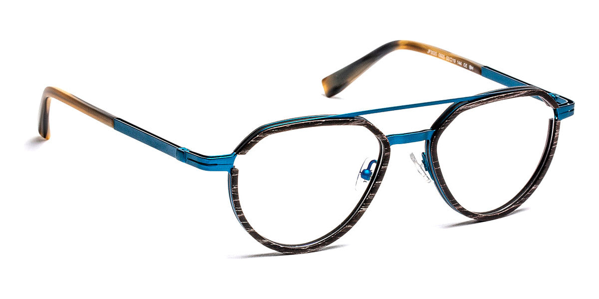 J.F. Rey® JF3020 JR JF3020 0925 53 - 0925 Wood/Fiber Glasses Silver/Blue Eyeglasses