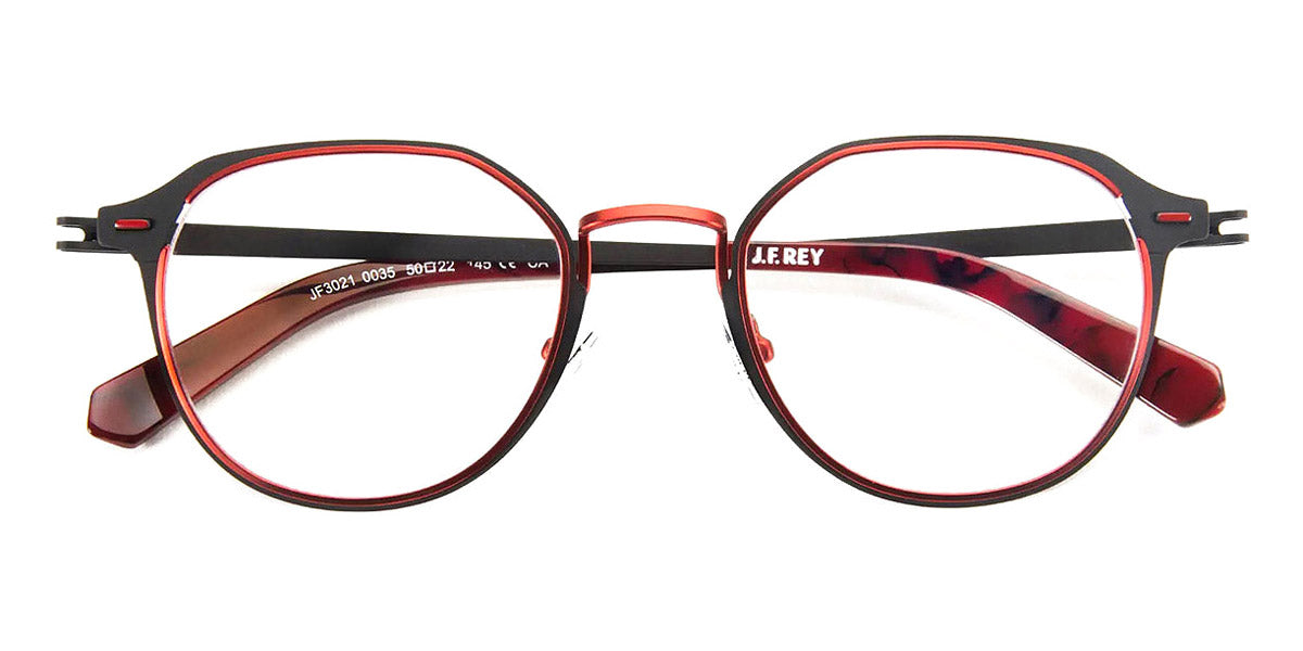 J.F. Rey® JF3021 JR JF3021 0035 50 - 0035 Matte Black/Red Eyeglasses