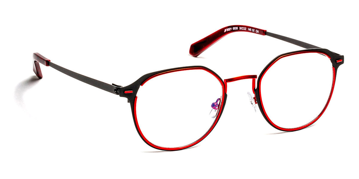 J.F. Rey® JF3021 JR JF3021 0035 50 - 0035 Matte Black/Red Eyeglasses