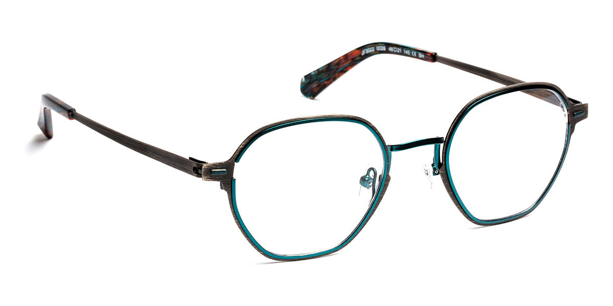 J.F. Rey® JF3022 JR JF3022 0028 48 - 0028 Black Brushed/Blue Turquoise Eyeglasses