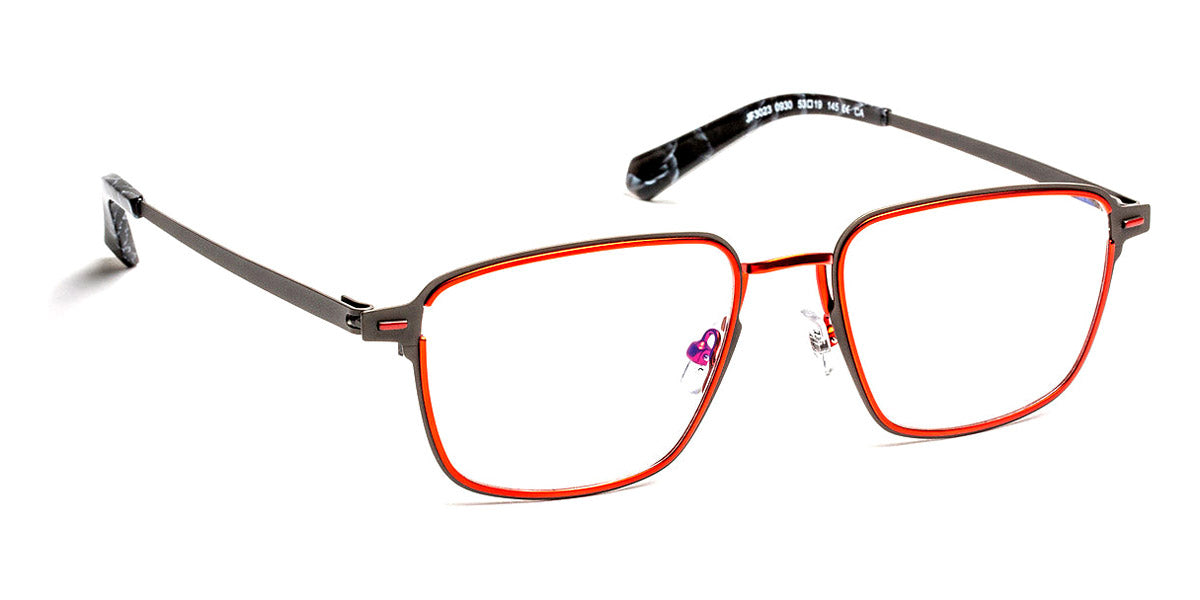 J.F. Rey® JF3023 JR JF3023 0930 53 - 0930 Satin Gunmetal/Red Eyeglasses