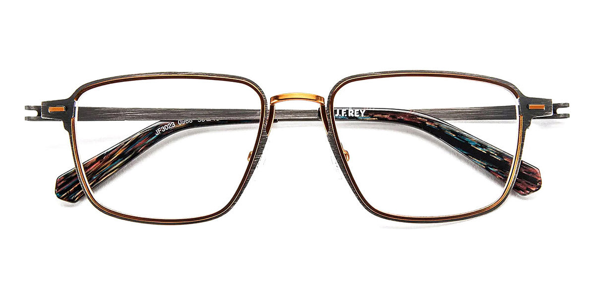 J.F. Rey® JF3023 JR JF3023 0968 53 - 0968 Gray Brushed/Orange Eyeglasses