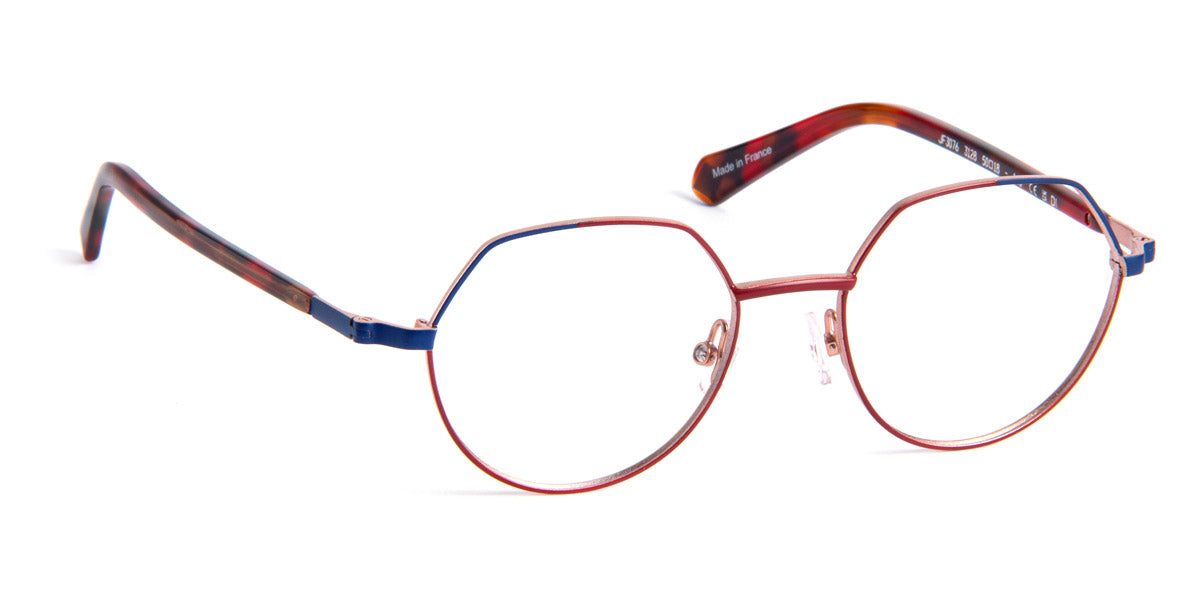 J.F. Rey® Jf3076 JR JF3076 3128 50 - 3128 Dark Cherry / Blue Dark Eyeglasses